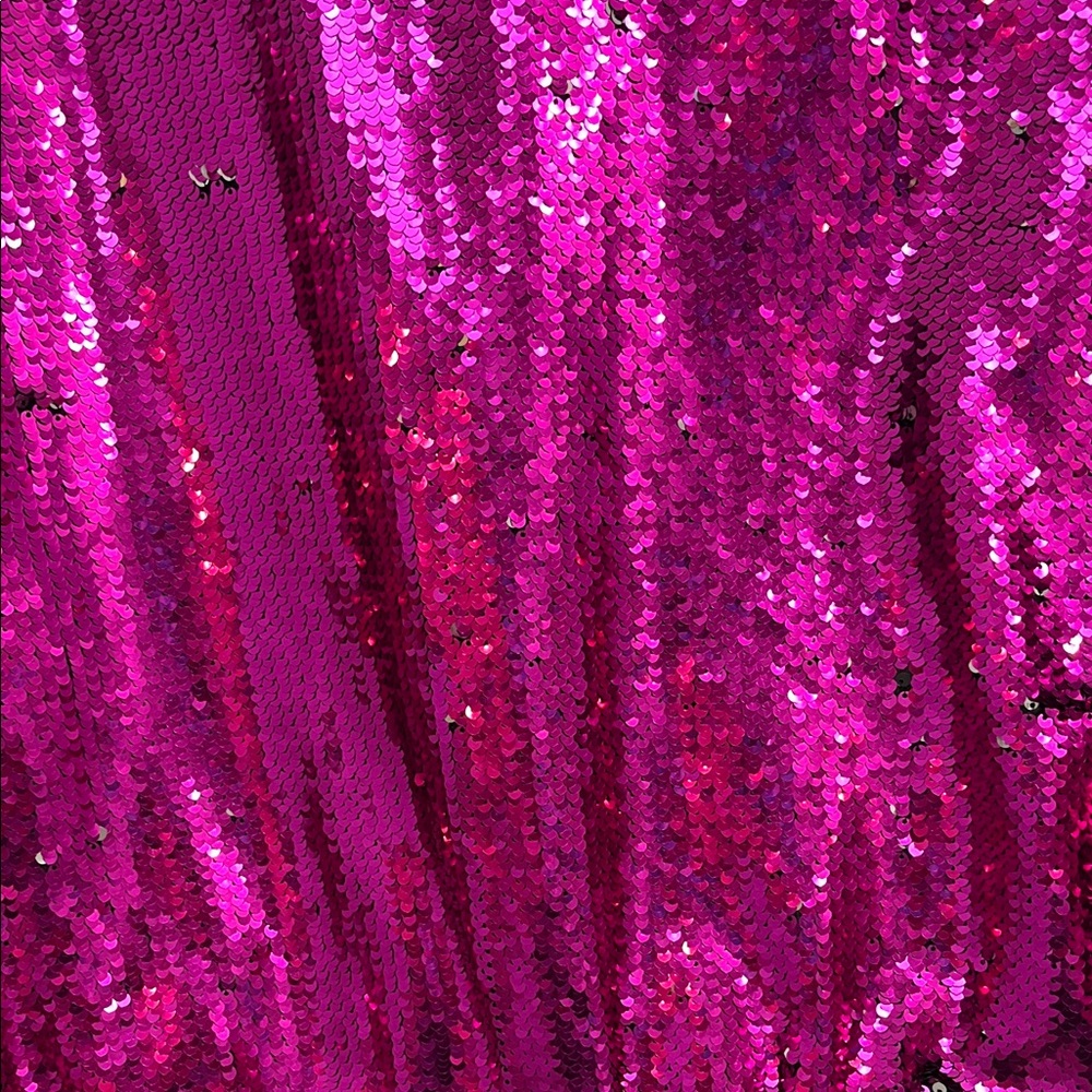 Torrid Fuchsia / Silver Sequin Bomber Jacket, Size 1 - Picture 10 of 12